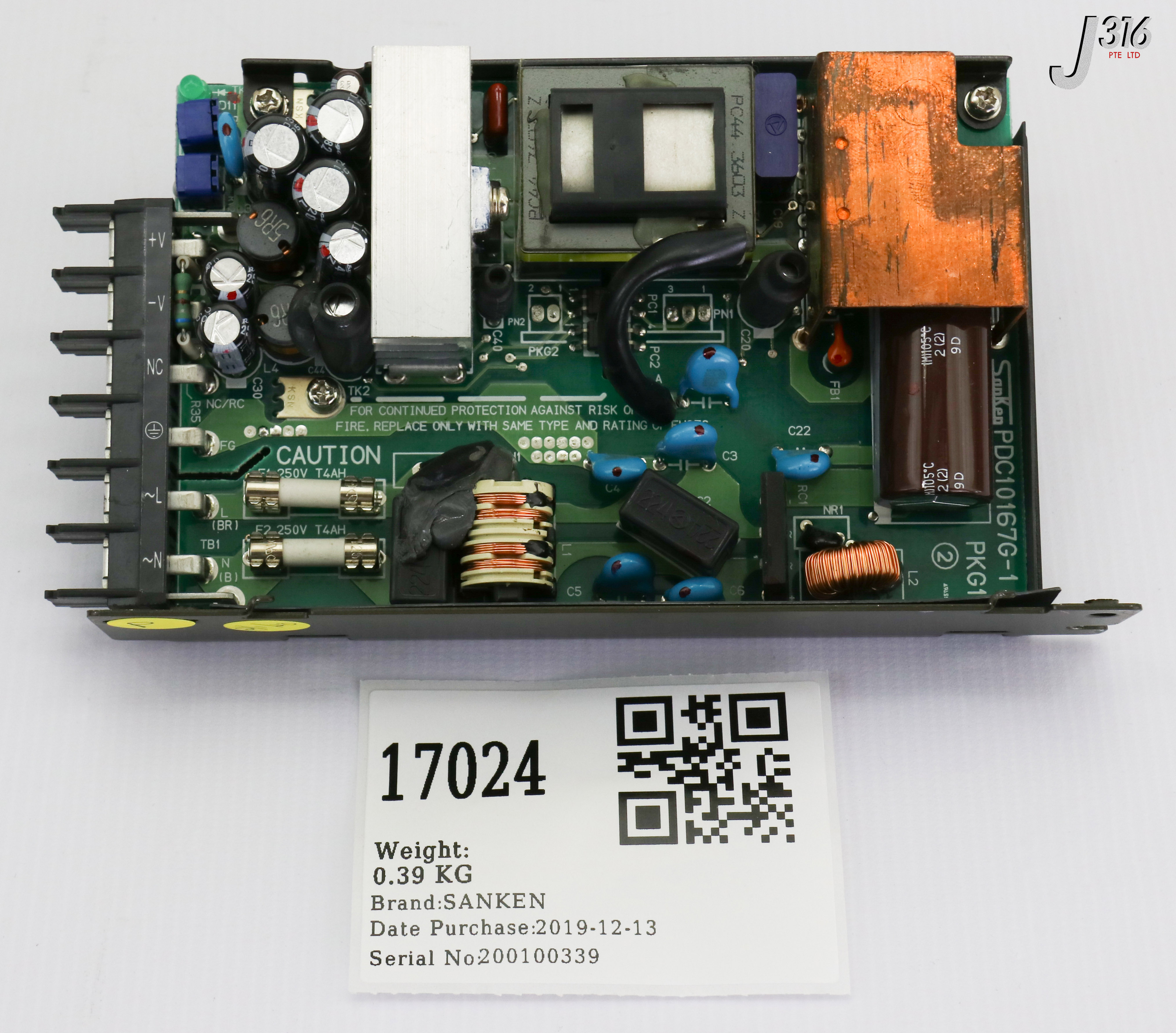 専用③ 17024 SANKEN PS INPUT AC100-240V 08.-0.4A OUTPUT DC12V 3A HWB030S